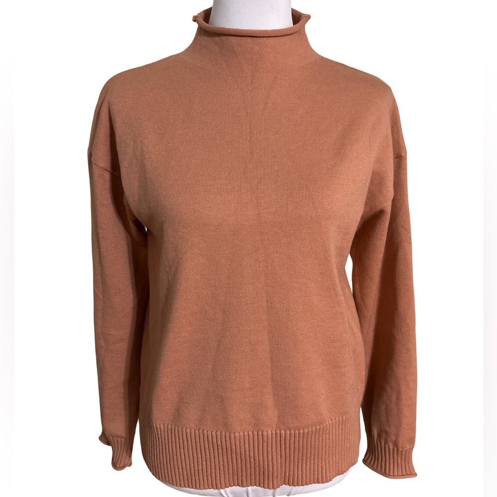 Anthropologie Tan Cowl Neck Sweater